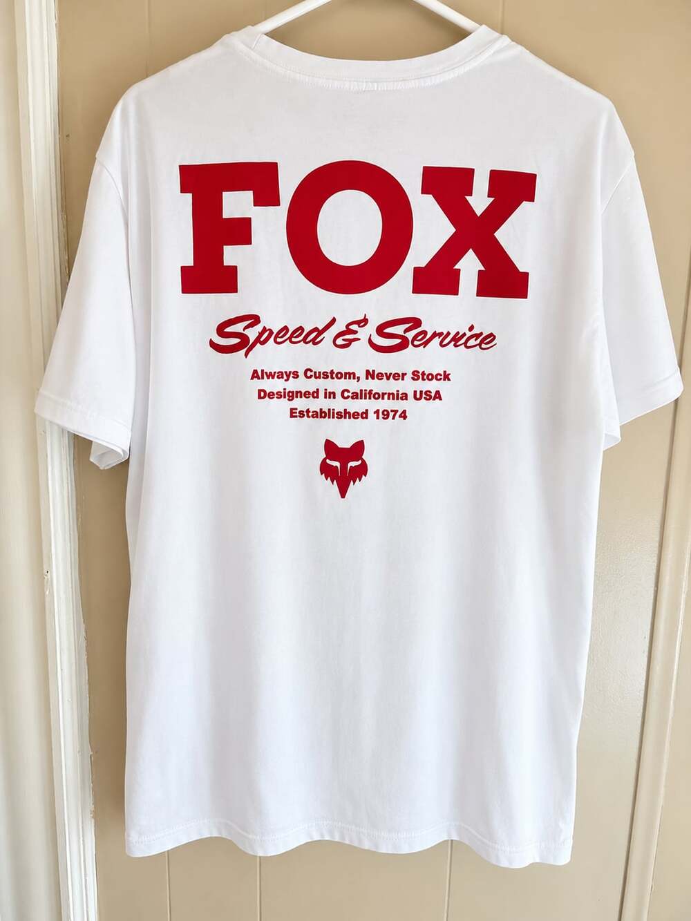 Fox Racing Speed And Service Short Sleeve Premium T-Shirt White X-Large